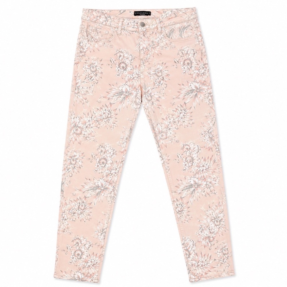 Sanctuary Denim Social Ankle‎ Skinny Jeans Pink Floral Standard Rise Size 30